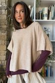 Essential Cashmere Blend Sheer Layering Top Damson - *